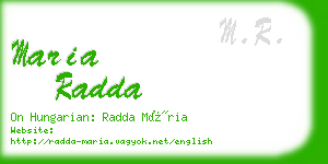 maria radda business card
